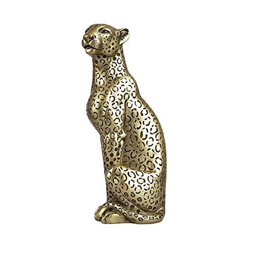 Sculpture de guépard en résine dorée Sculpture de guépard en résine dorée