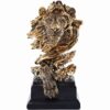 Sculpture de Lion en Résine d'Or Sculpture de Lion en Résine d'Or