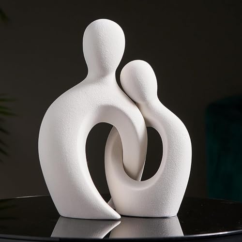 Sculpture Romantique en Céramique Blanche Sculpture Romantique en Céramique Blanche