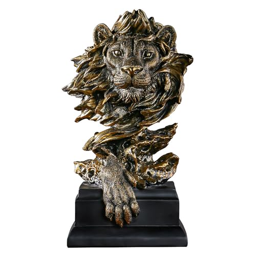Statue Tête de Lion en Résine Statue Tête de Lion en Résine