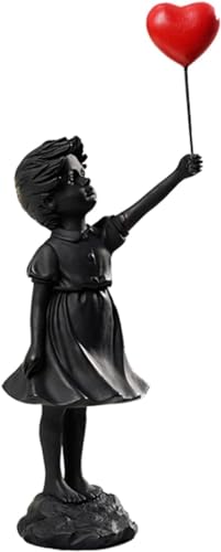 Statuette Fille Volante en Ballon