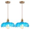 Suspension Luminaire Fleurs Vintage Bleu Suspension Luminaire Fleurs Vintage Bleu