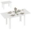 Table à Manger Extensible Moderne Blanche Table à Manger Extensible Moderne Blanche