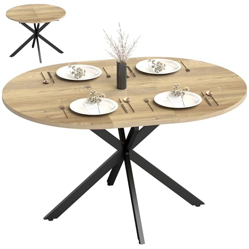 Table à Manger Extensible Ovale 4-6 Personnes Table à Manger Extensible Ovale 4-6 Personnes