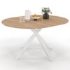 Table à Manger Extensible Ronde Alix Table à Manger Extensible Ronde Alix