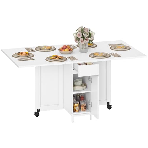Table à Manger Pliante avec Roues