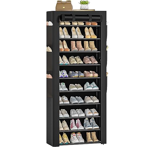 Étagère à Chaussures 11 Niveaux Noir