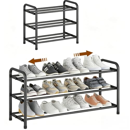 Étagère à Chaussures Extensible 3 Niveaux