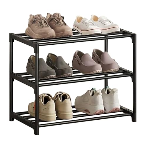 Étagère à chaussures mince à 3 niveaux