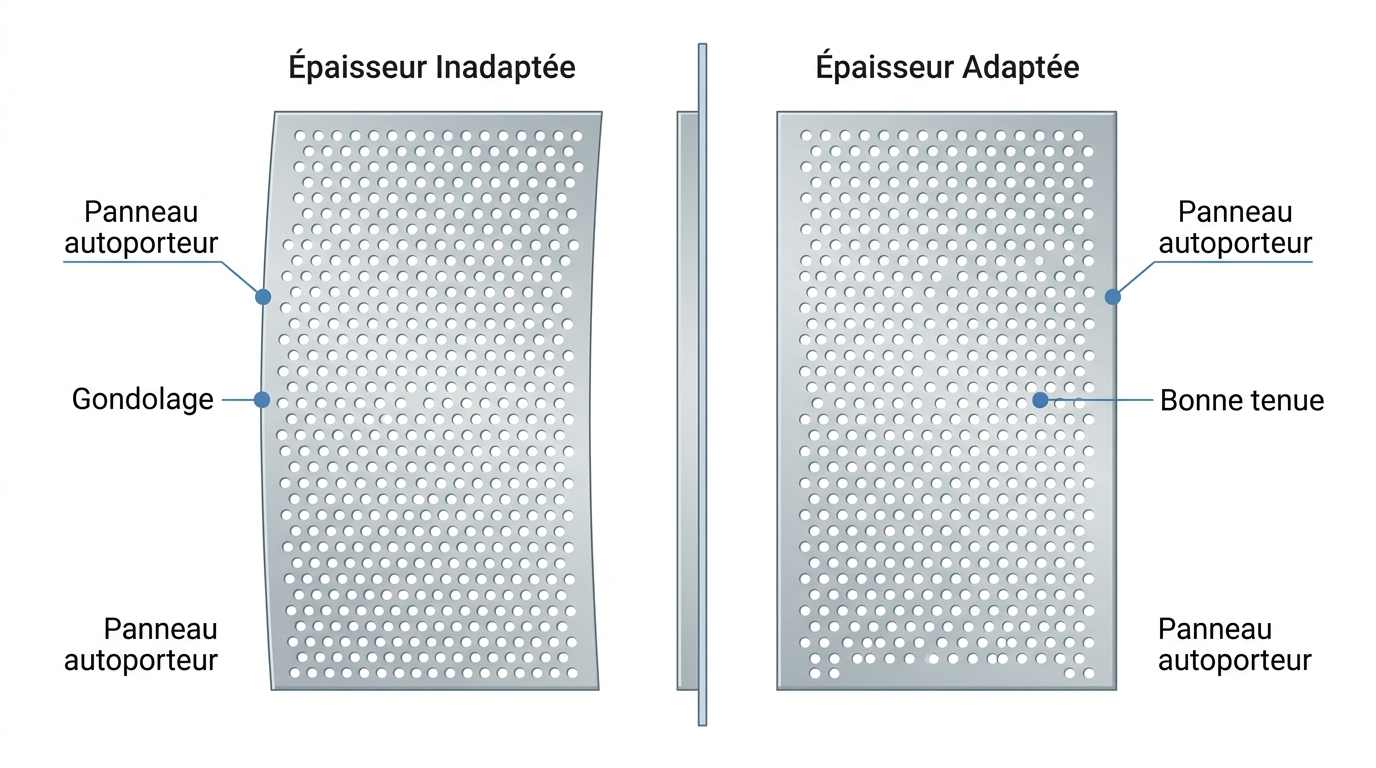 Influence de l'épaisseur sur la tôle perforée décorative Influence de l'épaisseur sur la tôle perforée décorative