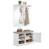 VASAGLE Porte-Manteau avec Banc et Miroir VASAGLE Porte-Manteau avec Banc et Miroir