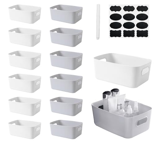 14 Paniers de Rangement Empilables en Plastique