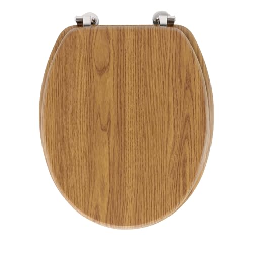 Abattant WC Strata Chêne Métal 37 x 47 cm Abattant WC Strata Chêne Métal 37 x 47 cm
