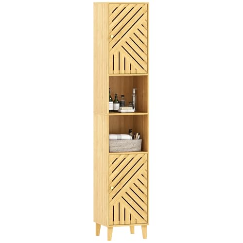 Armoire de Salle de Bain Haute en Bois Armoire de Salle de Bain Haute en Bois