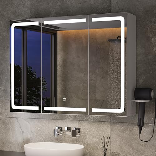 Armoire de Salle de Bain LED 80x16 cm