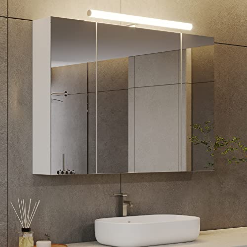 Armoire de Toilette Miroir LED 80x60cm Armoire de Toilette Miroir LED 80x60cm