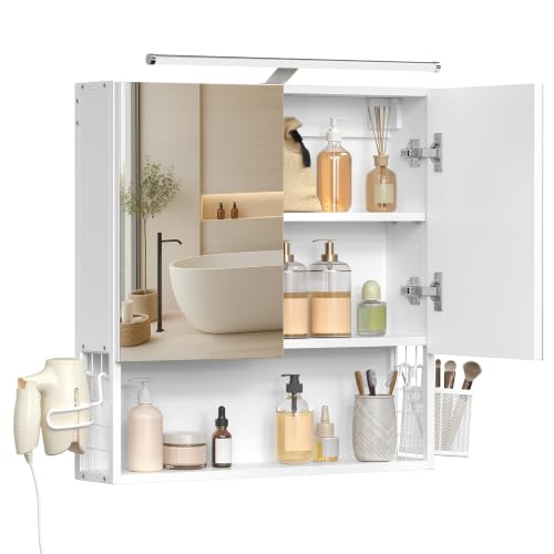 Armoire Murale avec Miroir et LED