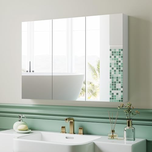 Armoire Murale de Salle de Bain Blanc