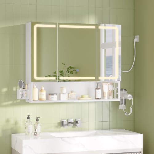 Armoire Murale Salle de Bain avec Éclairage LED