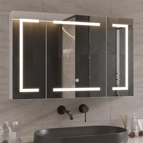 Armoire Salle de Bain Miroir LED 100x60 Armoire Salle de Bain Miroir LED 100x60