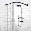 Barre de Douche Extensible Angle L Noir