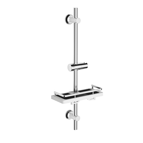Barre de Douche Inoxydable 70cm avec Étagère