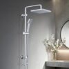 Colonne de douche Inox avec douchette réglable
