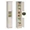Colonne de Rangement SONGMICS Blanc Rustique