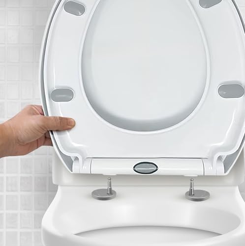 CUQOO Abattant WC Frein de Chute Blanc