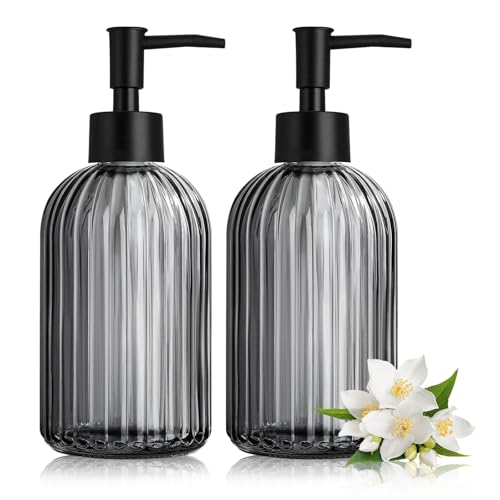 Distributeurs de Savon en Verre Noir 425ml