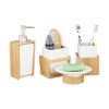 Ensemble Accessoires Salle de Bain Bambou Ensemble Accessoires Salle de Bain Bambou