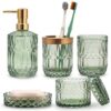 Ensemble d'Accessoires de Salle de Bain en Verre Ensemble d'Accessoires de Salle de Bain en Verre