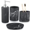 Ensemble d'accessoires de Salle de Bain Noir Ensemble d'accessoires de Salle de Bain Noir