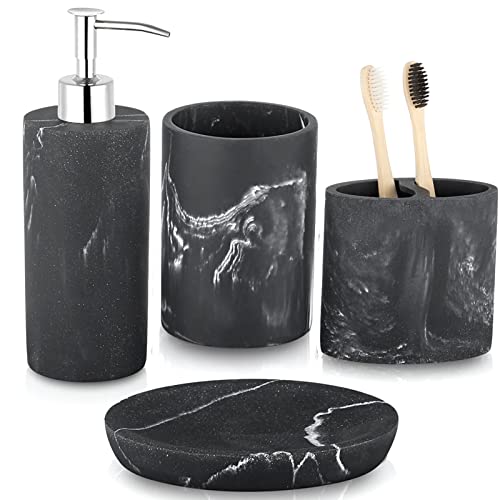 Ensemble d'accessoires de Salle de Bain Noir Ensemble d'accessoires de Salle de Bain Noir