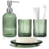Ensemble d'accessoires de salle de bain vert Ensemble d'accessoires de salle de bain vert