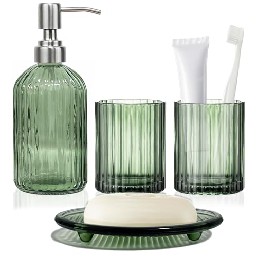 Ensemble d'accessoires de salle de bain vert Ensemble d'accessoires de salle de bain vert