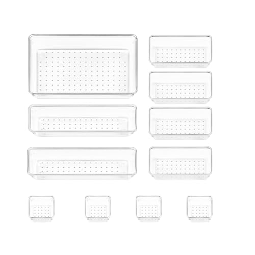 Ensemble de 11 Bacs de Rangement Empilables