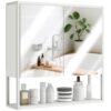 HOMCOM Armoire Murale Salle de Bain Blanche HOMCOM Armoire Murale Salle de Bain Blanche