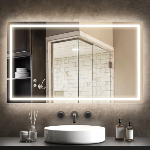 HOMCOM Miroir Salle de Bain LED 100 x 60 cm HOMCOM Miroir Salle de Bain LED 100 x 60 cm