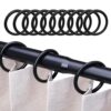 JAONLD 100 Anneaux Rideaux Douche Noir JAONLD 100 Anneaux Rideaux Douche Noir