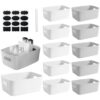 Lot de 12 Boîtes de Rangement Plastique Lot de 12 Boîtes de Rangement Plastique