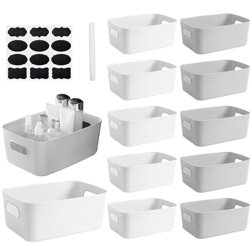 Lot de 12 Boîtes de Rangement Plastique