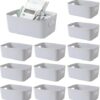 Lot de 12 Paniers de Rangement Polyvalents