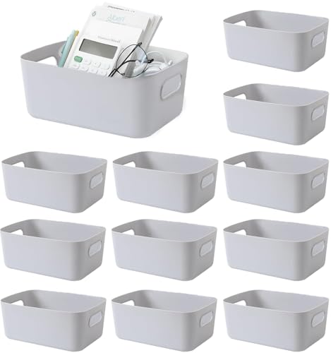 Lot de 12 Paniers de Rangement Polyvalents