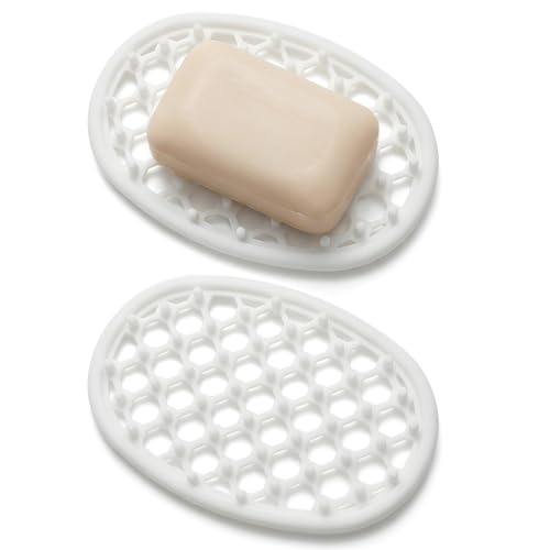 Lot de 2 porte-savon en silicone antidérapant Lot de 2 porte-savon en silicone antidérapant
