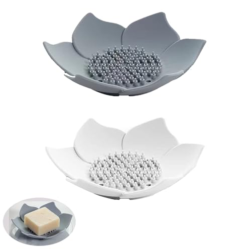 Lot de 2 Porte Savon en Silicone Lot de 2 Porte Savon en Silicone