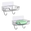 Lot de 2 Porte-Savons en Acier Inoxydable Lot de 2 Porte-Savons en Acier Inoxydable