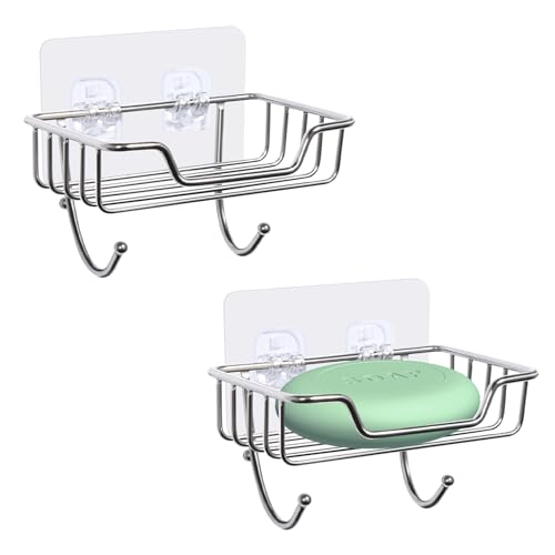 Lot de 2 Porte-Savons en Acier Inoxydable