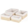 Lot de 4 Paniers de Rangement en Osier Lot de 4 Paniers de Rangement en Osier