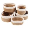 Lot de 5 Paniers de Rangement en Coton Lot de 5 Paniers de Rangement en Coton